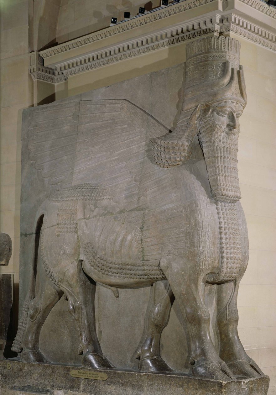 toro-alado-de-la-fachada-del-palacio-del-rey-sarg-n-ii-en-khorsabad-irak